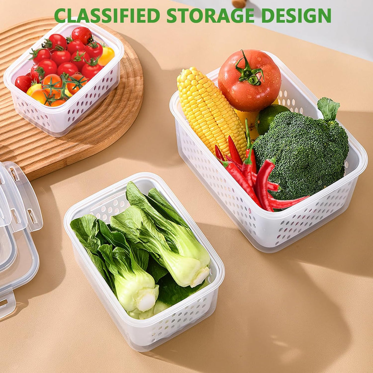 🍓🥰 Refrigerator Food Storage Containers – Keep Fruits Fresh