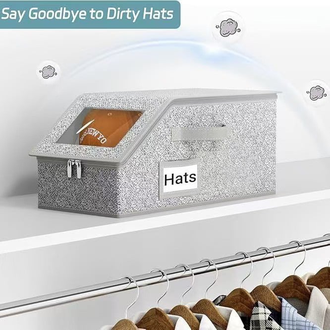 🎉Stackable Hat Storage Boxes for Baseball Caps