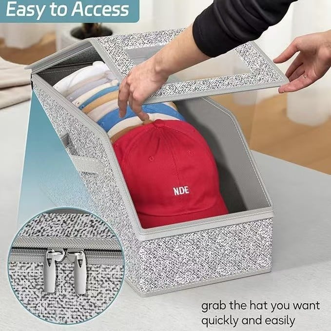 🎉Stackable Hat Storage Boxes for Baseball Caps