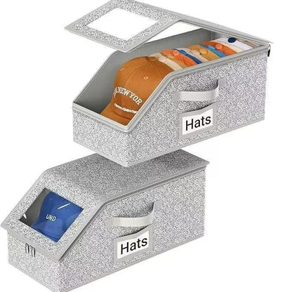🎉Stackable Hat Storage Boxes for Baseball Caps