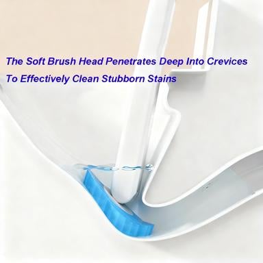 Disposable Toilet Brush, Toilet Bowl Wand Holder Set with 24PCS Cleaner Refills